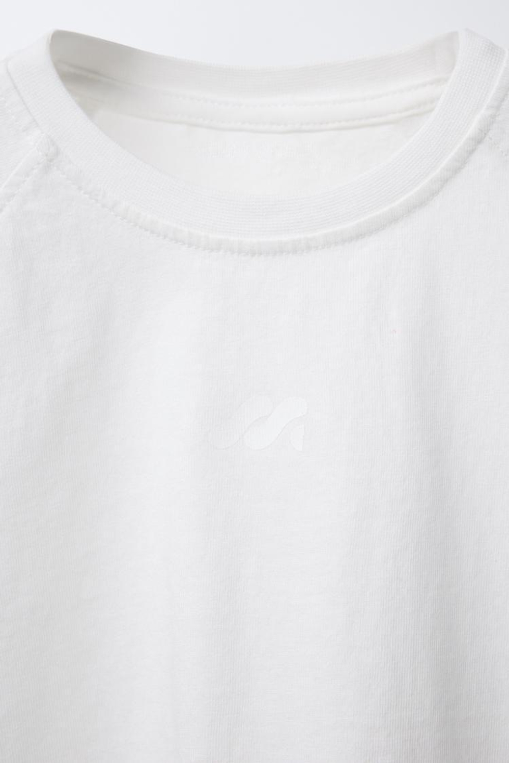 ZARA ФУТБОЛКА С ЛОГОТИПОМ, БЕЛЫЙ