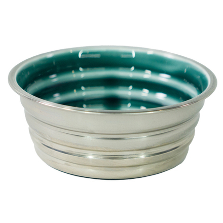 Миска Mr.Kranch из нержавеющей стали с керамическим покрытием Cyclo 1,2 л нескользящее основание изумрудная