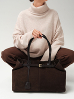 Замшевая сумка Daniela DBR 31375 черный каштан