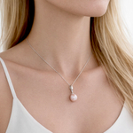 Подвеска с Белым Жемчугом и Бриллиантами, Эмаль, P0143-4/4