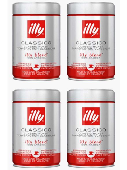 Кофе молотый ILLY Espresso средняя обжарка 250 г, 4 шт