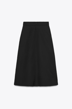 ZARA ЮБКА МИДИ-КЛЁШ, ЧЕРНЫЙ