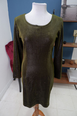 Платье Daniel Duval темно-зеленое 40 размер