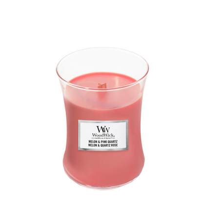 Свеча ароматическая WoodWick Melon & Pink Quartz средняя 275 г.