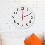 Часы настенные круглые d28см "Классика", открытая стрелка, корпус белый