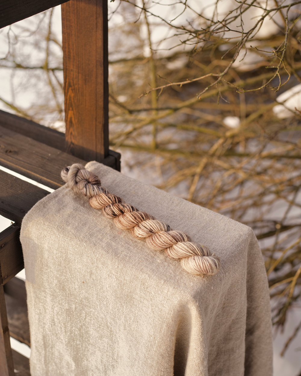 Носочная пряжа с добавлением шерсти "Филин" 20 г