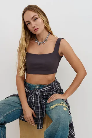 Кроп топ графит