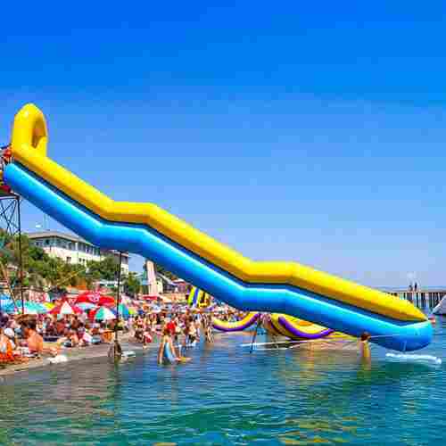 Надувная горка для вышки (опоры) «Молния» с двумя ступенями 11.5 м * 2.7 м * 7.2 м