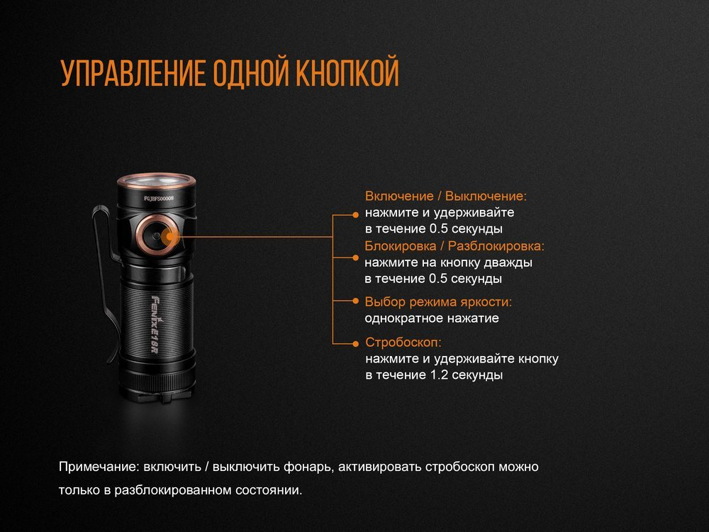 Фонарь Fenix E18R Cree XP-L HI LED