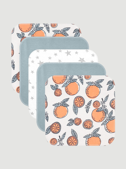 Набор платочков-слюнявчиков Mjölk Мандарины