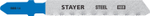 STAYER T118A, 2 шт, 50 мм / 1.2 мм, T-хвост., HSS сталь, по металлу толщиной 1.5-2 мм, полотна для лобзика, Professional (15993-1.4)