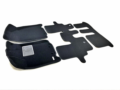 Коврики салона для NISSAN Pathfinder (2014-) (R52)/INFINITI JX/QX 60 (3 ряд) Euromat 3D Business черные. Арт. EMC3D-003723