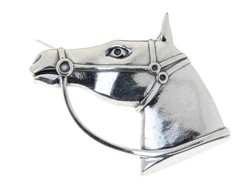 "Грандес" брошь в серебряном покрытии из коллекции "Конкур" от Jenavi с замком булавка