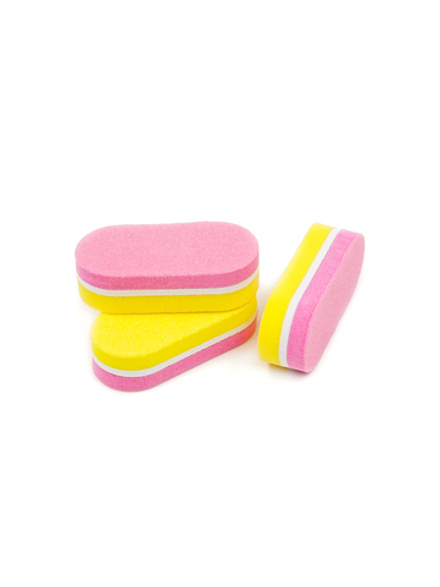 Баф-мини овал 100/180гр розово-оранжевый (уп.50шт)