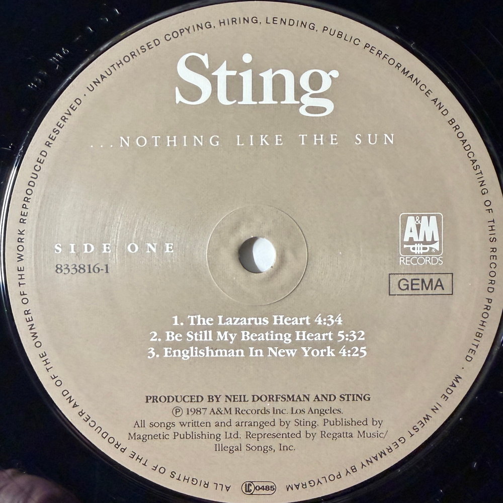 Sting - Nothing Like The Sun 2LP (Германия 1987г.)
