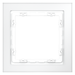 Рамка стеклянная VOLTUM S70 на 1 пост, (белый,матовый,стекло)