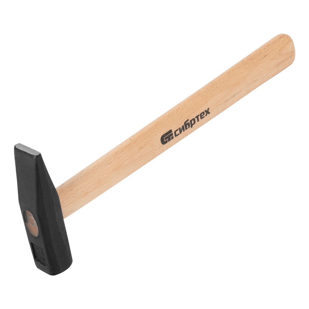 Молоток слесарный, 400 г, квадратный боек, деревянная рукоятка Сибртех, 10216