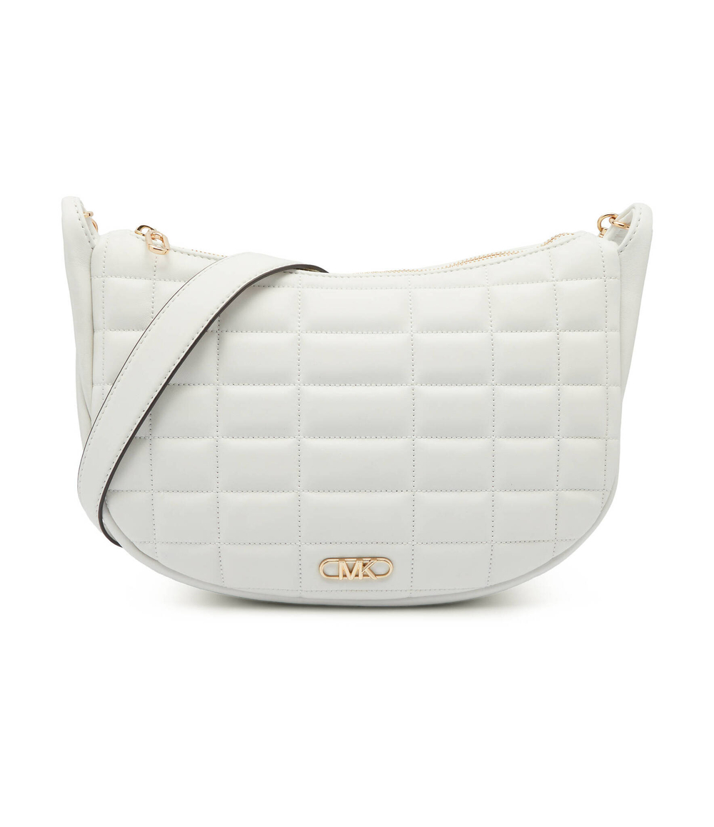 Кожаная сумка хобо lg chain msgr Michael Kors - белый(30S4G8NM3L)