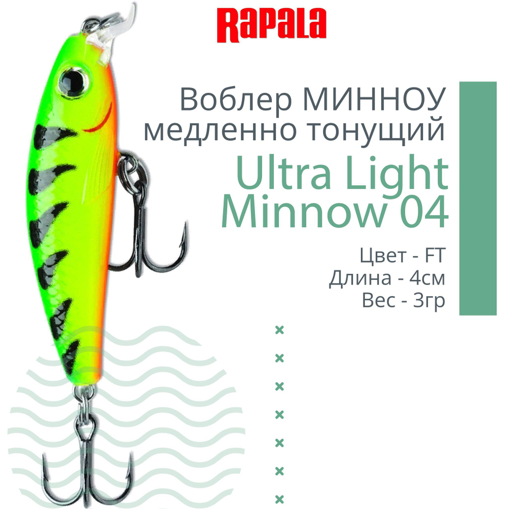 Воблер Ultra Light Minnow 06 6см 4гр SB медленно тонущий