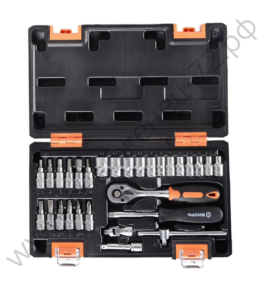 Набор инструментов ВИХРЬ, 1/4", 29 предм, кейс
