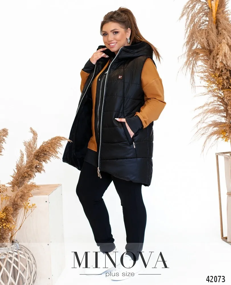 Костюм 17-229-чёрный-горчица Minova