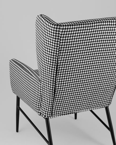 Кресло Мэйден гусиная лапка черно-белый