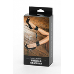 Оковы на ноги из натуральной кожи изумруд