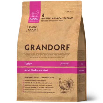 Grandorf Turkey, Adult Medium & Maxi для средних и крупных пород (Индейка)