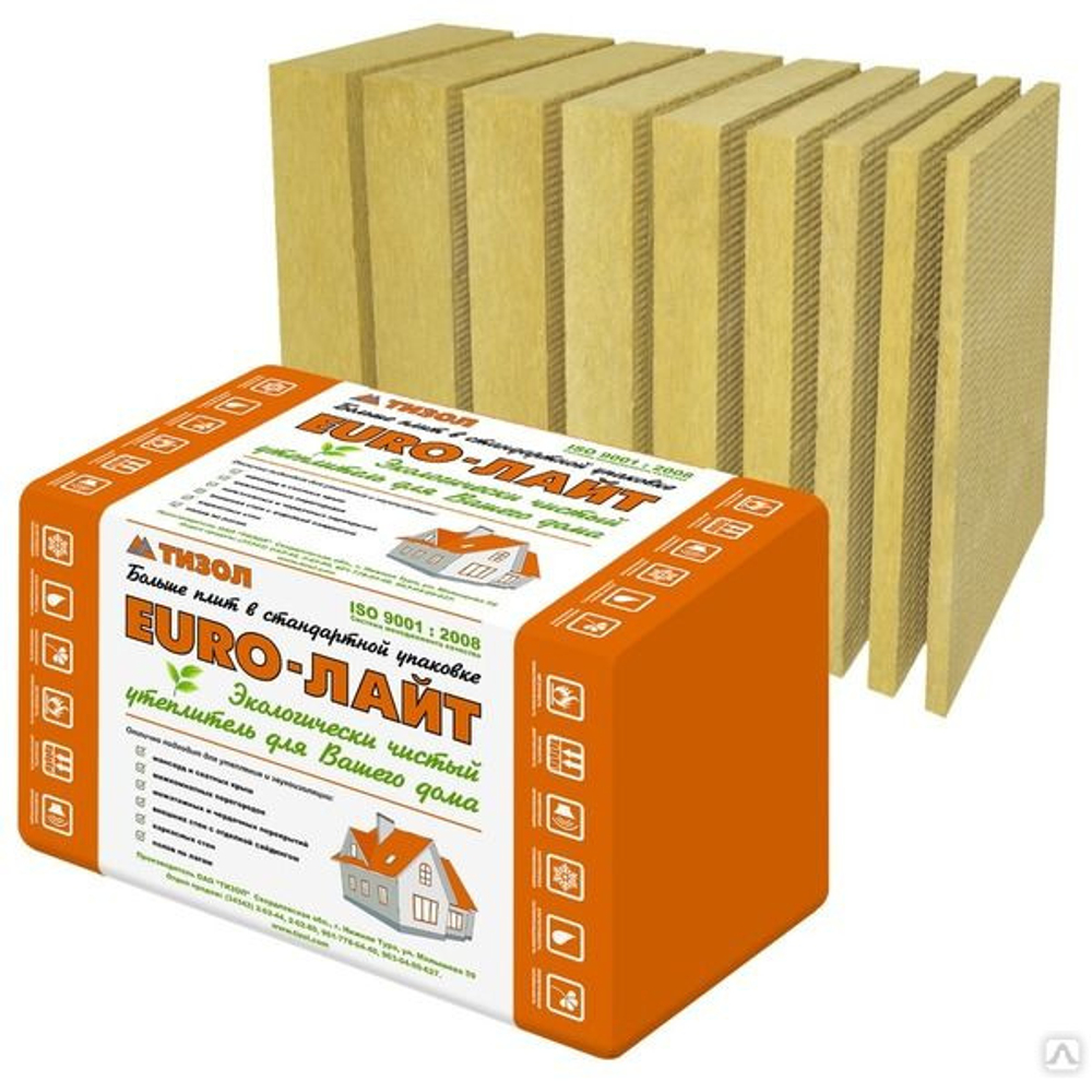 ПЛИТЫ ЕURO-ЛАЙТ 30 1000Х600Х100 8ШТ 4,8 М2