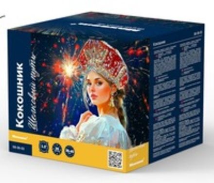 Батарея салютов "Кокошник" SB-36-03* 36 залпов * 1.2"  (1/4)