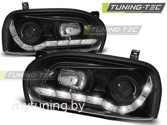 Передние фары VW Golf 3 daylight black