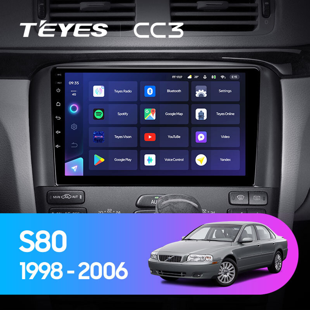 Teyes CC3 9"для Volvo S80 1998-2006