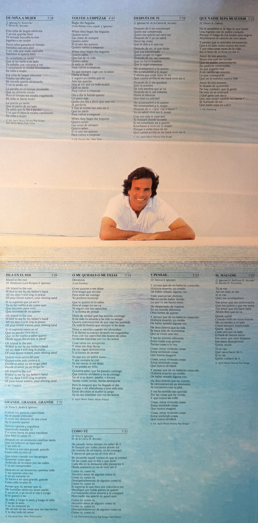 Julio Iglesias - De Nina A Mujer (Голландия 1981г.)
