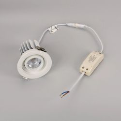 Светильник MS-VORTEX-BUILT-R90-12W Warm3000 (WH-WH, 20 deg, 230V) (Arlight, IP20 Металл, 5 лет) 056564