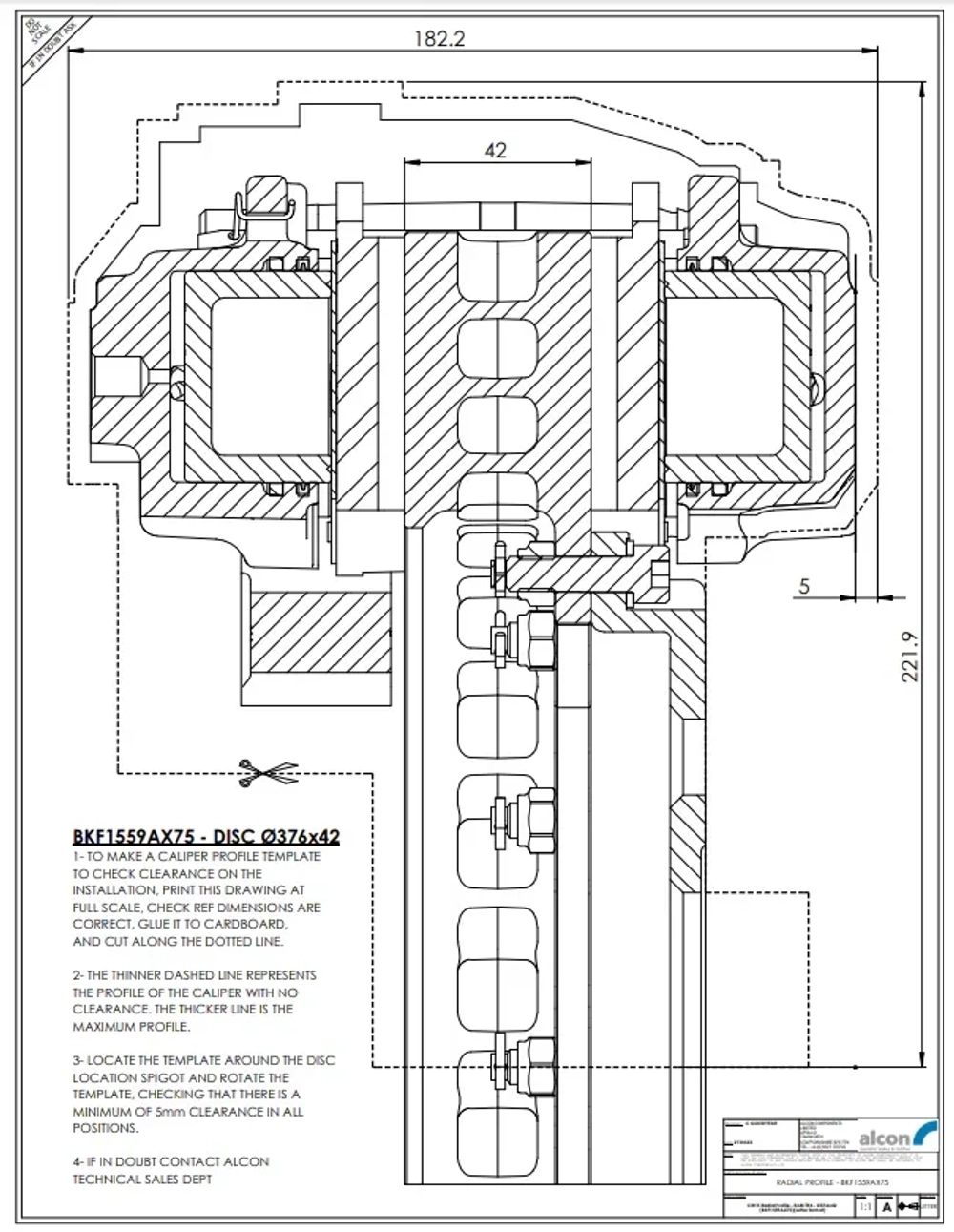 Комплект усиленных передних тормозов (BBC) для R18 колес RAM TRX 2021+ РАМ