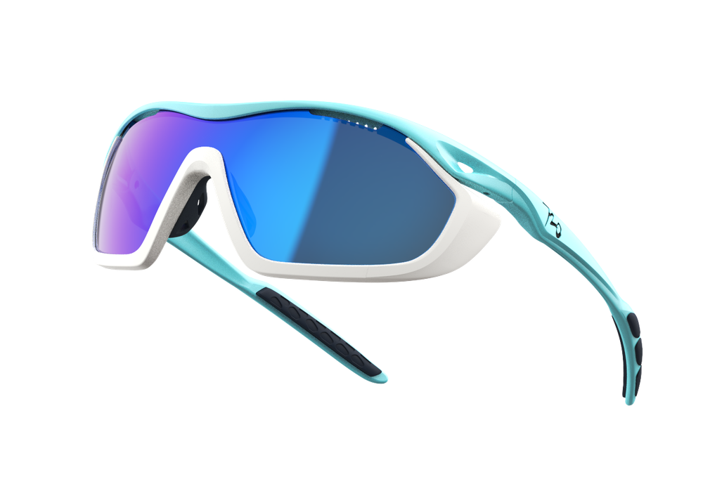 Спортивные очки 720armour Analog Pro / Matte Aquamarine / Matte White Gasket / Smoke Full Blue Ti Lens