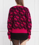 Хлопковый свитер Pinko - фуксия(101575 A11F)