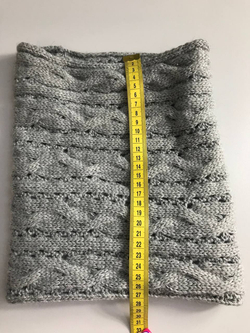 Снуд из шерсти серый