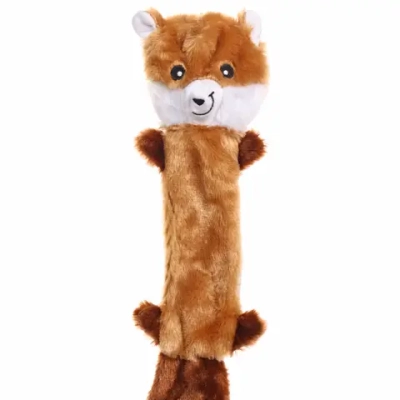 Игрушка для собак «ЗООГРАД», белка, 2 пищалки, 42*9см / 39гр (лейбл)