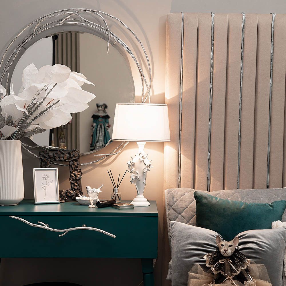 Настольная лампа Орхидея Лира Айс Тюссо Снег