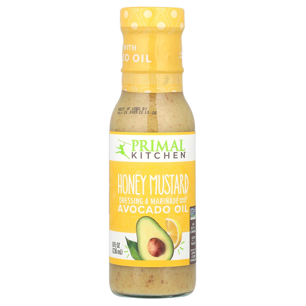 Primal Kitchen, Медово-горчичный винегрет и маринад с маслом авокадо, 236 мл (8 жидк. унц.)