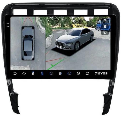 Магнитола для Porsche Cayenne 2002-2010 - Teyes CC3-2K-360 на Android 10, Быстрая, 2K QLED, CarPlay, 4G SIM-слот, 4 камеры в комплекте