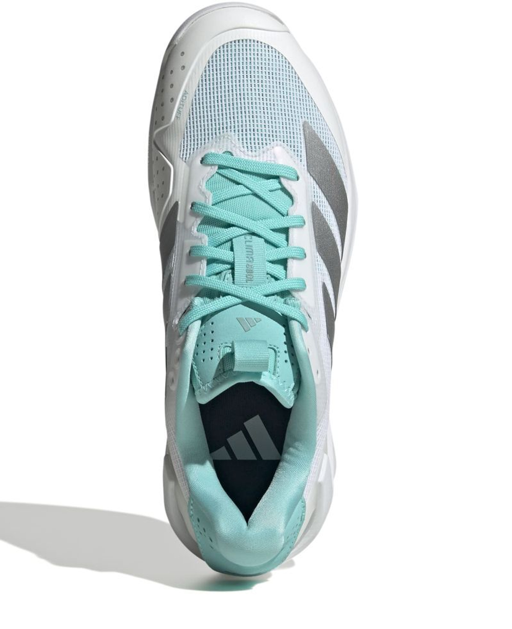 Женские теннисные кроссовки Adidas Adizero Ubersonic 5 W NM - cloud white/silver metallic/mint ton