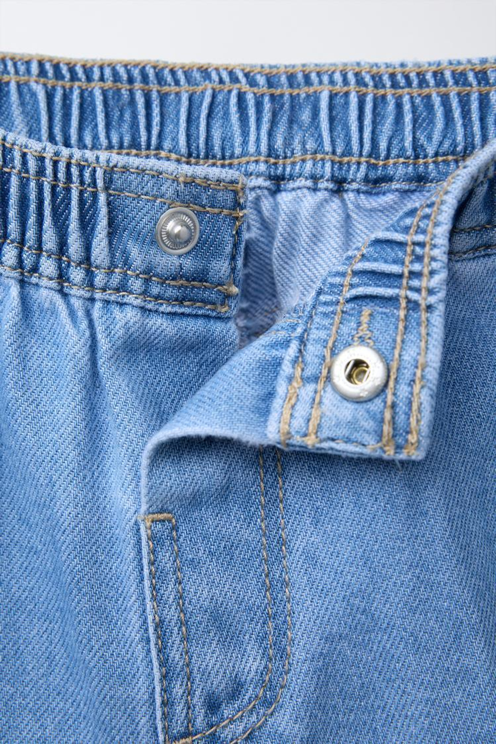 ZARA ДЖИНСОВЫЕ ШОРТЫ-КАРГО, ВЫЦВЕТШИЙ СИНИЙ