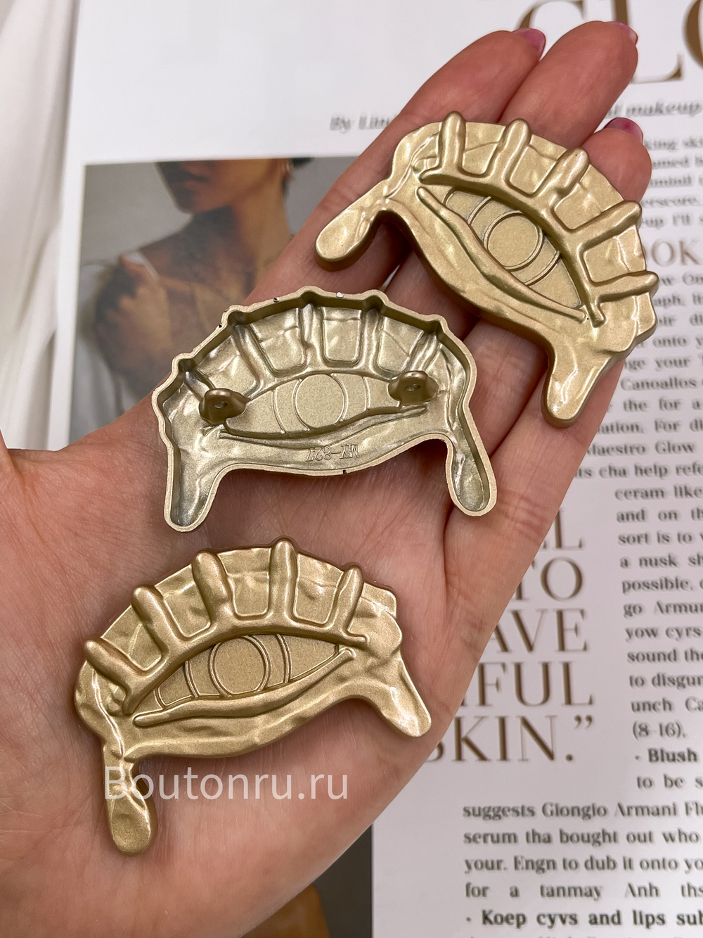 Пуговицы Скиапар. "Глаз" античное золото