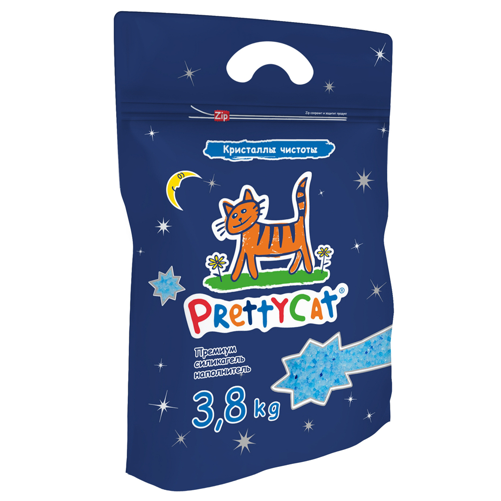 Наполнитель PrettyCat силикагелевый Кристаллы Чистоты 3,8 кг