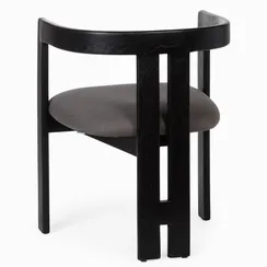 Стул Skift черный с серой обивкой