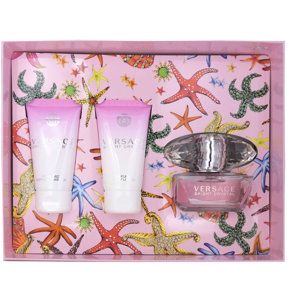 Versace Bright Crystal набор туалетная вода 50 мл + b/l 50 мл + 50 sh/g