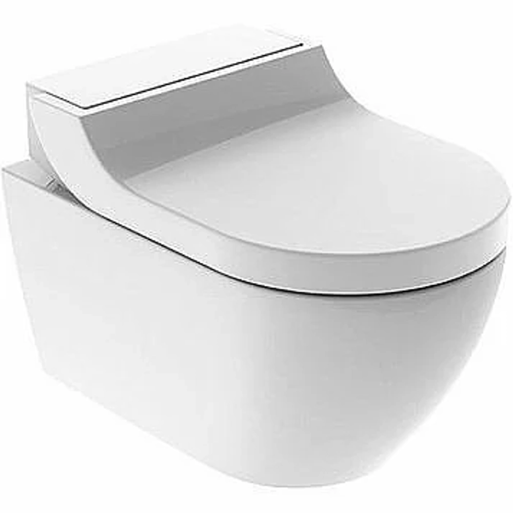 Унитаз-биде подвесной Geberit AquaClean 146.094.11.1 белый, с крышкой микролифт, безободковый