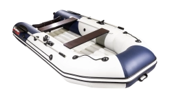 Лодка Таймень NX 3200 НДНД, 3200*1500*420 мм., цвет серый - синий